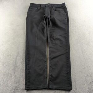John Varvatos Bowery Pants Mens 38x32 Black Slim Straight Stretch Jeans